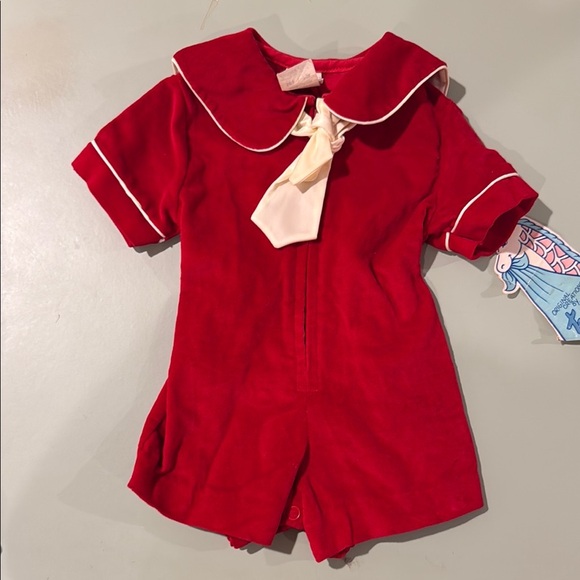 NWT Vintage Made in the USA Sailor Collar Baby Romper - Picture 1 of 6
